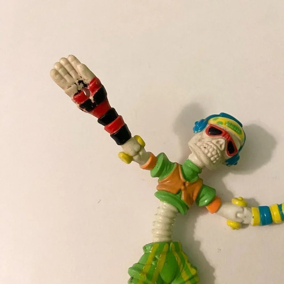 Vintage 1990 Mattel Slammers  Action Figure Skeleton Bendy Bendable - Picture 3 of 10